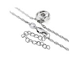 Moissanite platineve love knot pendant .60ct DEW