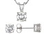 Moissanite Platineve Earrings And Pendant Jewelry Set 3.00ctw DEW