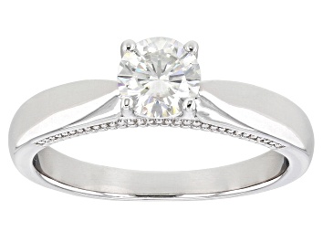 Picture of Moissanite Platineve Solitaire Ring .60ct DEW