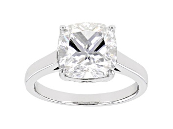 Picture of Moissanite Platineve Solitaire Ring 5.02ct DEW