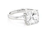 Moissanite Platineve Solitaire Ring 5.02ct DEW