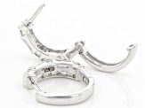 Moissanite platineve hoop earrings 1.08ctw DEW