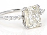Moissanite platineve engagement ring 2.94ctw DEW
