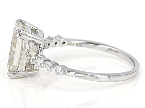 Moissanite platineve engagement ring 2.94ctw DEW