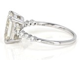Moissanite platineve engagement ring 2.94ctw DEW