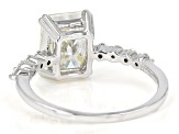 Moissanite platineve engagement ring 2.94ctw DEW
