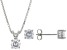 Moissanite Platineve Earrings And Pendant Set 1.50ctw DEW.