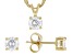 Moissanite 14kYyellow Gold Over Silver Earrings And Pendant Set 1.50ctw DEW.