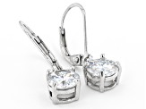 Moissanite platineve(R) set of 2 pair solitaire earrings 4.00ctw DEW