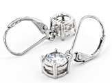 Moissanite Platineve(R) Set of 2 Pair Solitaire Earrings 4.00ctw DEW