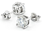 Moissanite Platineve(R) Set of 2 Pair Solitaire Earrings 4.00ctw DEW