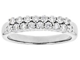 Moissanite Platineve Band Ring .51ctw DEW