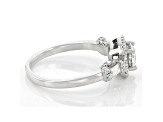 Moissanite Platineve Halo Ring 1.24ctw DEW