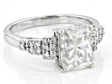 Moissanite platineve ring 2.98ctw DEW