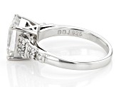 Moissanite platineve ring 2.98ctw DEW