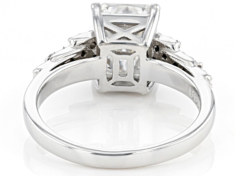 Moissanite platineve ring 2.98ctw DEW