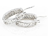 Moissanite Platineve Hoop Earrings 1.92ctw DEW