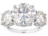 Moissanite Platineve Cocktail Ring 11.00ctw DEW