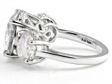 Moissanite Platineve Cocktail Ring 11.00ctw DEW