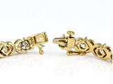 Moissanite 14k yellow gold over sterling silver tennis bracelet 11.00ctw DEW