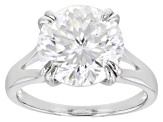Moissanite Inferno cut Platineve ring 5.66ct DEW.