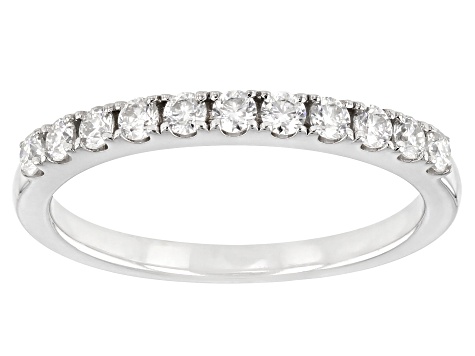 Moissanite Platineve Band .33ctw DEW