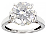 Moissanite Platineve And 14k Yellow Gold Over Silver 
Solitaire Ring 4.75ct DEW