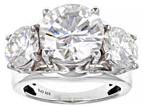Moissanite Platineve Cocktail Ring 9.93ctw DEW