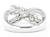 Moissanite Platineve Crossover Ring 2.20ctw DEW