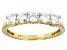 Moissanite 14k yellow gold over sterling silver band ring .80ctw DEW