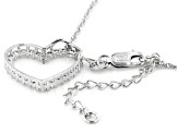 Moissanite platineve heart pendant .78ctw DEW