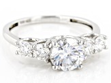 Moissanite Platineve Engagement Ring 1.84ctw DEW