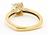 Moissanite 14k Yellow Gold Over Sterling Silver Ring 1.04ctw DEW