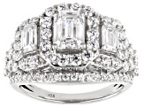 Moissanite Platineve Cocktail Ring 3.25ctw DEW