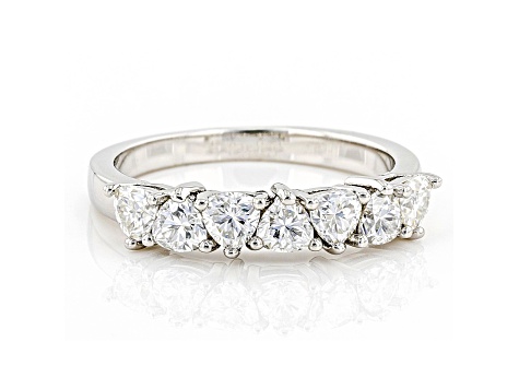 Moissanite Platineve Band Ring .98ctw DEW