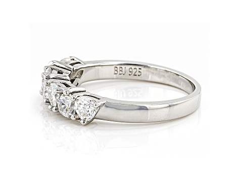 Moissanite Platineve Band Ring .98ctw DEW