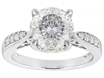 Picture of Moissanite Platineve Two Tone Ring 3.21ctw DEW.