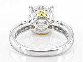 Moissanite Platineve Two Tone Ring 3.21ctw DEW.