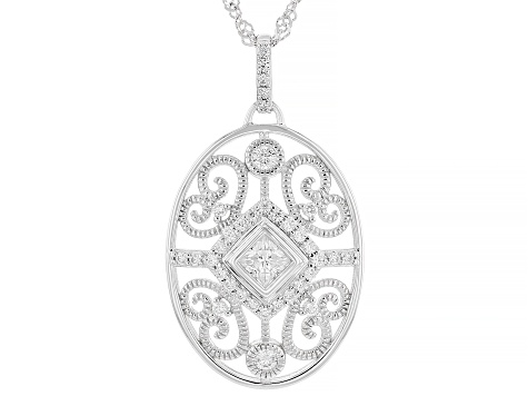 Moissanite Platineve Pendant .90ctw DEW.