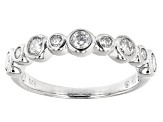 Moissanite platineve and 14k yellow gold over silver  set of 3 rings 1.50ctw DEW