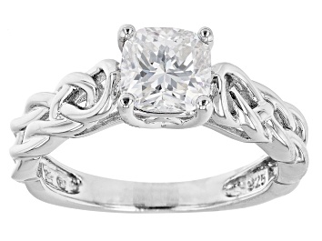 Picture of Moissanite platineve solitaire ring 1.30ct DEW
