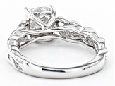 Moissanite platineve solitaire ring 1.30ct DEW