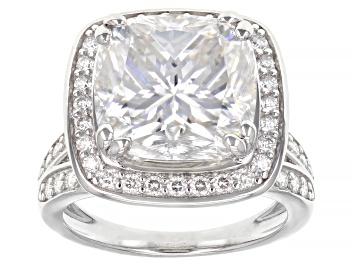 Picture of Moissanite platineve halo ring 9.75ctw DEW