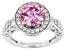 Pink And Colorless Moissanite Platineve  3.48ctw DEW.