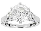 Moissanite Platineve Inferno Cut Engagement Ring 4.79ctw DEW