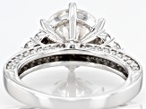 Moissanite Platineve Inferno Cut Engagement Ring 4.79ctw DEW