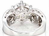 Moissanite Platineve Inferno Cut Engagement Ring 4.23ctw DEW