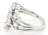 Moissanite platineve cluster ring 1.20ctw DEW