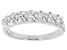 Moissanite platineve band ring .24ctw DEW