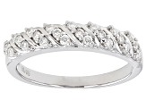 Moissanite platineve band ring .24ctw DEW